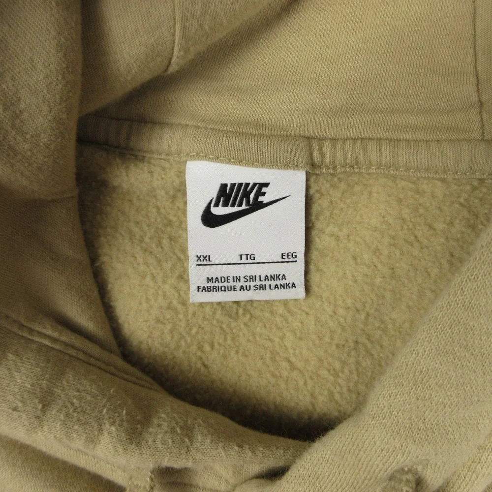 Nike Sweater Mens 2XL Beige Sportswear Club Fleece Pullover Hoodie Sweatshirt‎